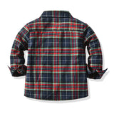 Kids Boys Plaid Spring and Autumn Long Sleeve 3 Pcs Suit