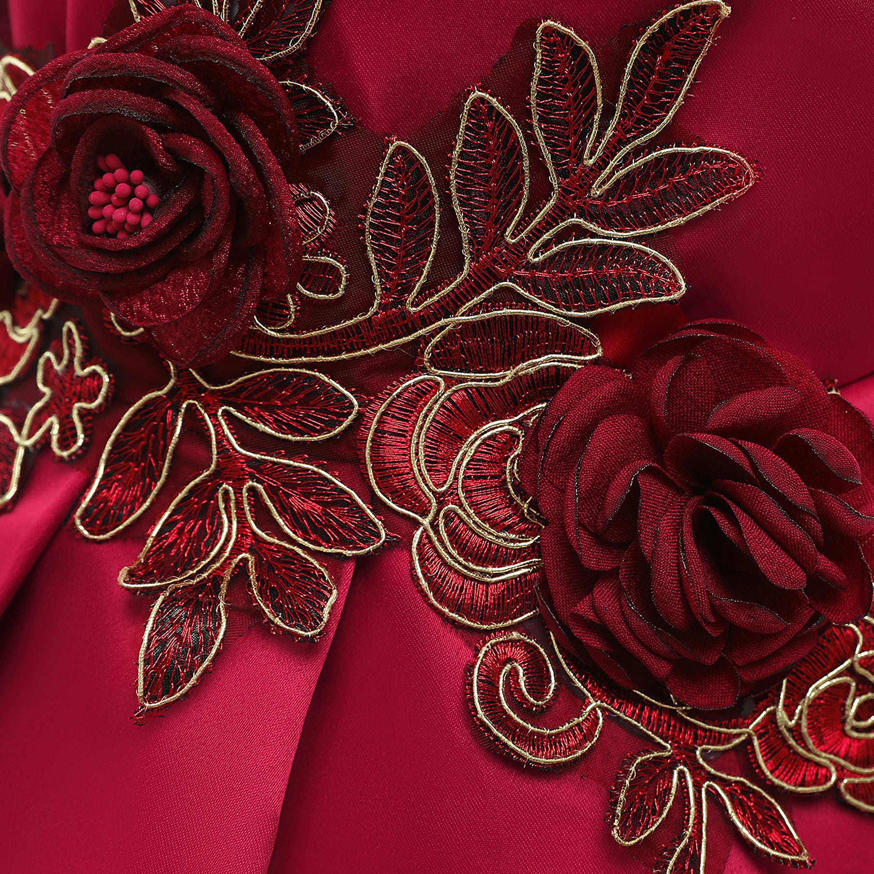 Kid Baby Girls Flower Princess  Long Sleeve Dresses