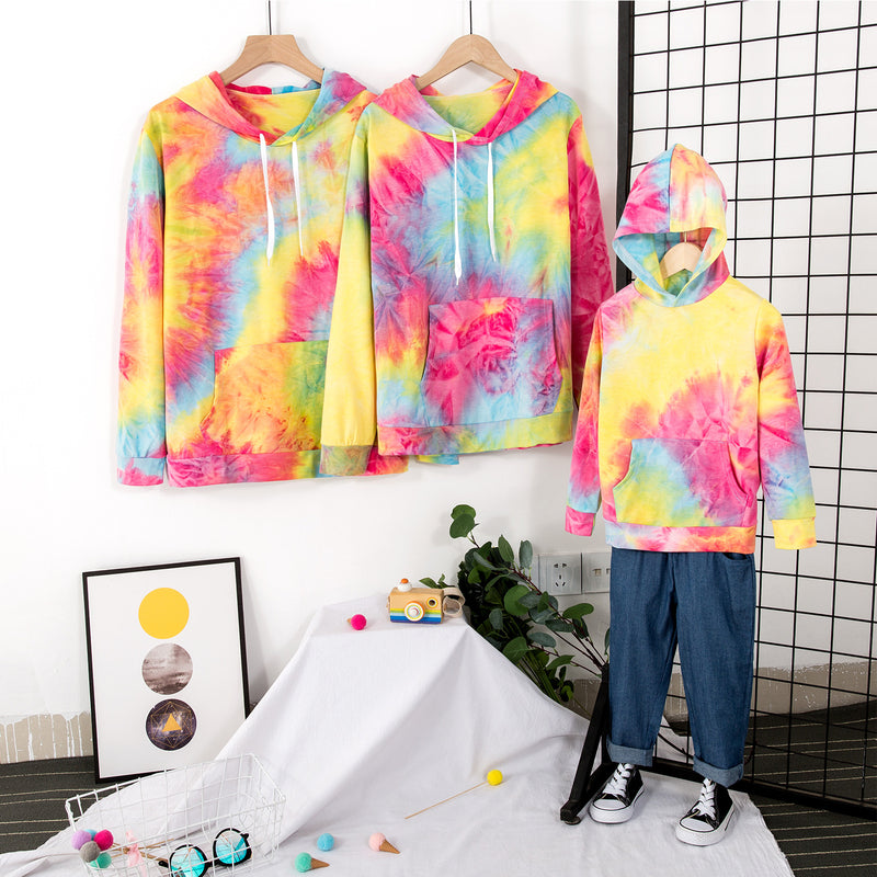 Tie-dyed Shirts Tops Parent-child Christmas Wearing Family Matching