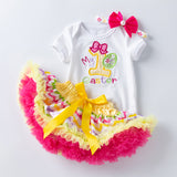 Baby Easter Girl Cartoon Embroidered Egg Short Sleeve Harley Set 2 Pcs
