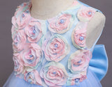 Kids Girl Princess Flower Party Elegant Wedding Dresses 3-12 Years