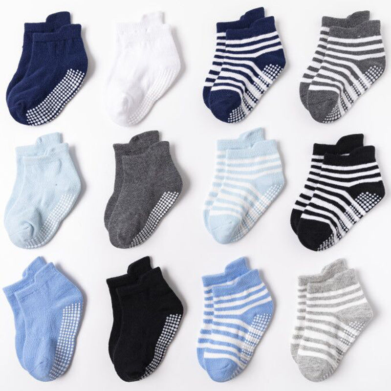 Baby Toddler Anti-slip Socks All Seasons Cotton Socks 6 Pack