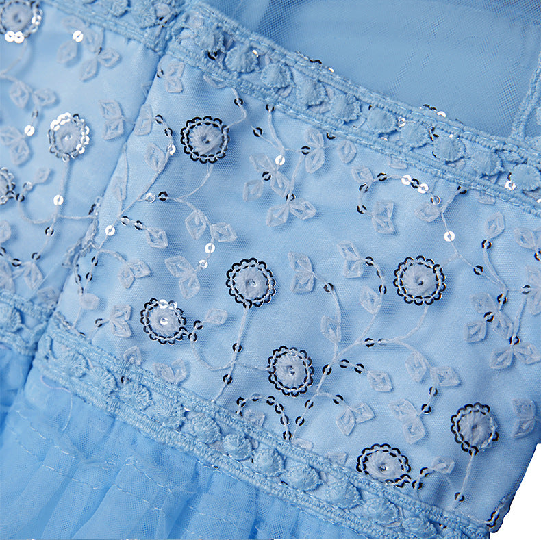 Kid Girl Autumn Long Sleeve Elsa Princess Dresses