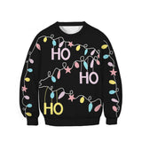Kids Christmas Elk Digital Printing Warm Long Sleeve Crew Neck Sweater