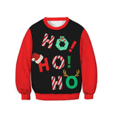 Kids Christmas Elk Digital Printing Warm Long Sleeve Crew Neck Sweater