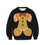 Kids Christmas Elk Digital Printing Warm Long Sleeve Crew Neck Sweater