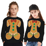 Kids Christmas Elk Digital Printing Warm Long Sleeve Crew Neck Sweater