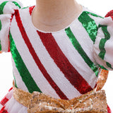 Kid Baby Girl Christmas Long Dress Bow Lace Evening Dress