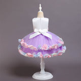 New Girl Fashion Cute Colorful Cake Poncho Princess Dresses