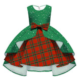 Kids Girl Snowflake Digital Printing Christmas Lovely Sleeveless Princess Dresses