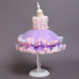 New Girl Fashion Cute Colorful Cake Poncho Princess Dresses