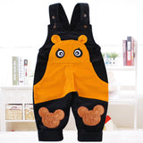 Kid Baby Boy Girl Strap Corduroy Loose Spring Winter Pants