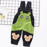 Kid Baby Boy Girl Strap Corduroy Loose Spring Winter Pants