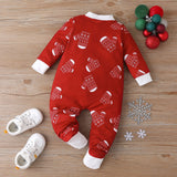 Christmas Baby Autumn Winter Wrapped Long Sleeve Creeper Rompers