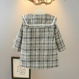 Girls Woolen Coat Woolen Coat Mid-length Thickening Jackets