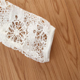 Kid Baby Girl Outfit Lace Sleeve Alphabet Halloween 2 Pcs Sets