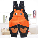 Kid Baby Boy Girl Strap Corduroy Loose Spring Winter Pants