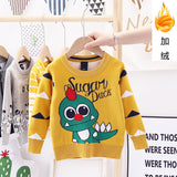 Toddler Kid Boy Dinosaur Winter Warm Dinosaur Knitted Sweater