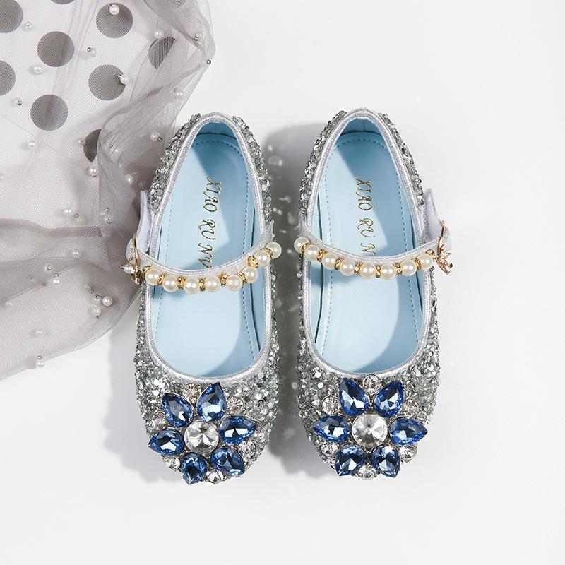Girls Soft-soled Sequined Water Drill Crystal Single Shoes