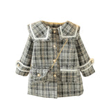 Girls Woolen Coat Woolen Coat Mid-length Thickening Jackets