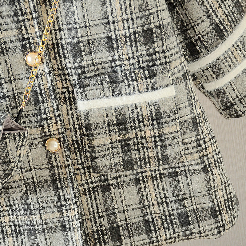 Girls Woolen Coat Woolen Coat Mid-length Thickening Jackets