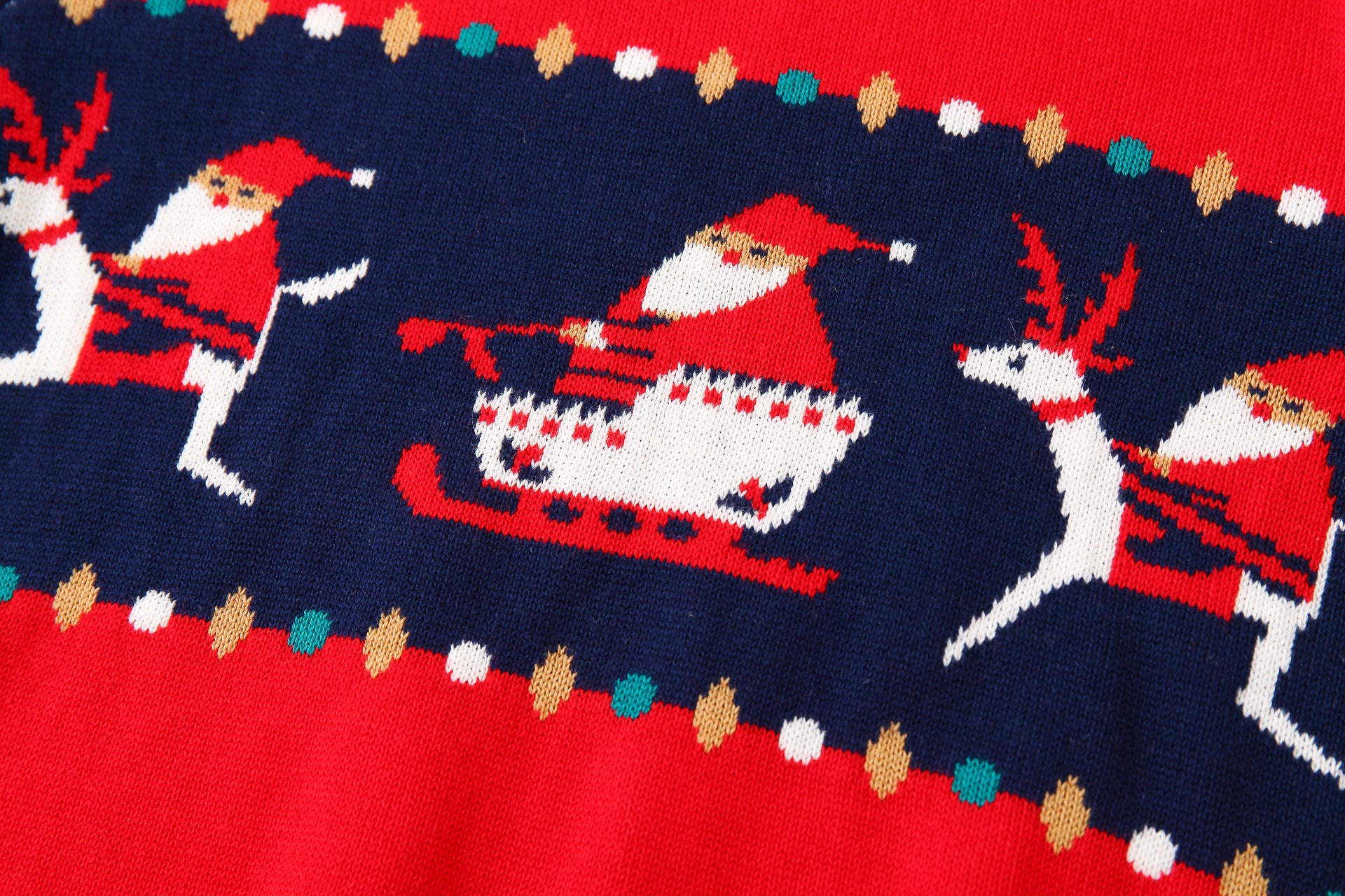 Kid Girl Boy Santa Pullover Soft Double Layer Christmas Sweater