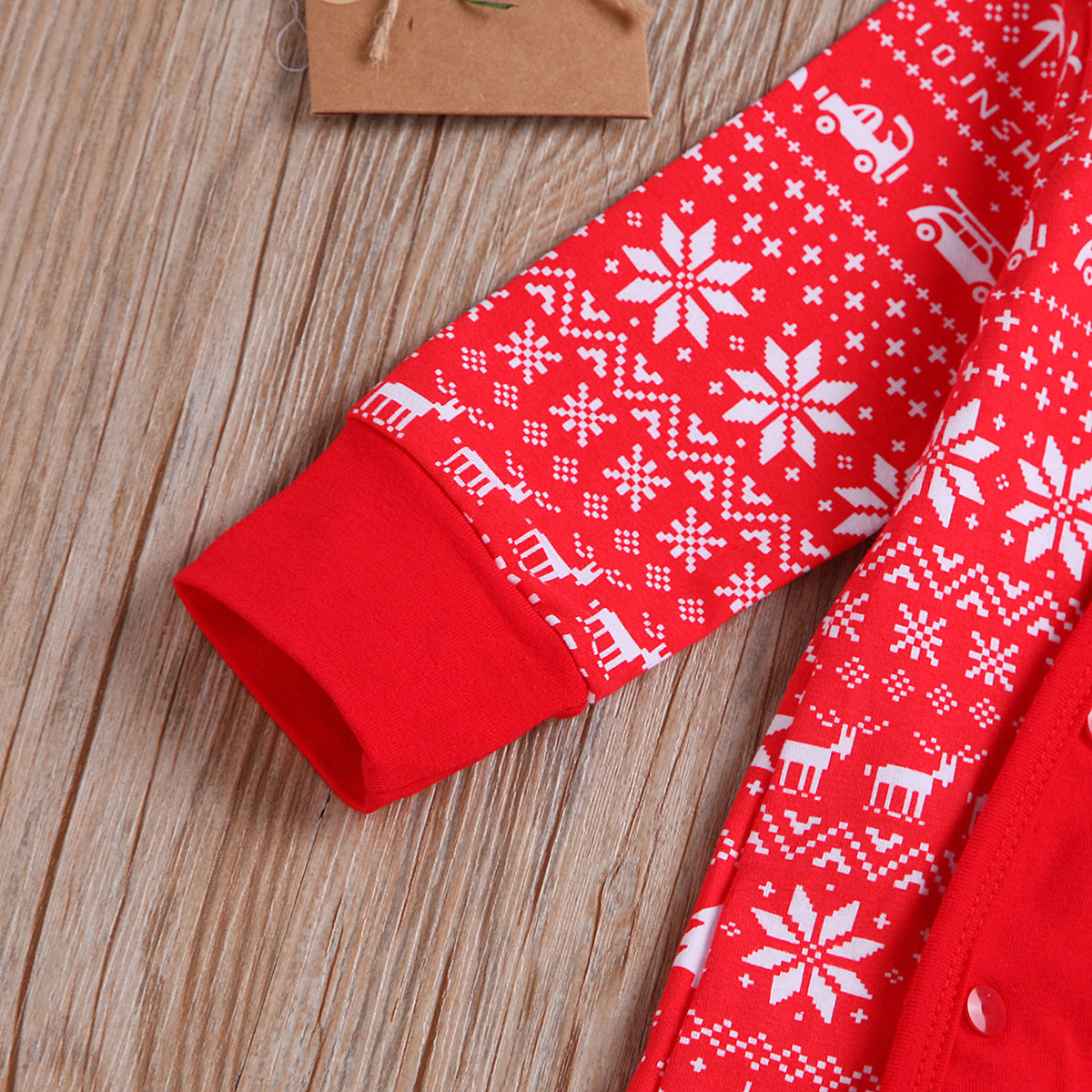 Baby Girl Christmas Deer Cartoon New Year Harbin Cotton Romper