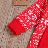 Baby Girl Christmas Deer Cartoon New Year Harbin Cotton Romper