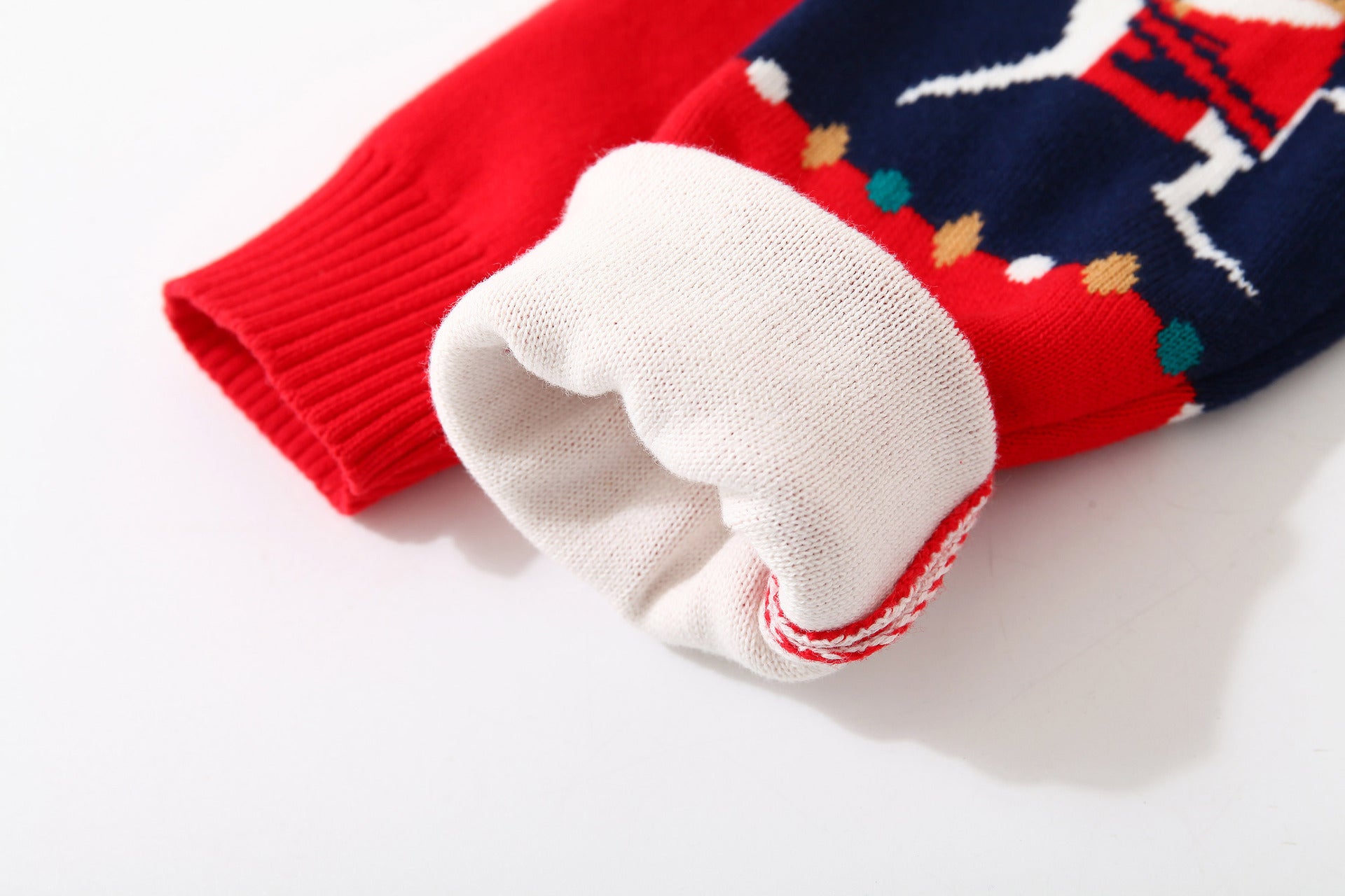 Kid Girl Boy Santa Pullover Soft Double Layer Christmas Sweater