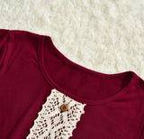Family Matching Leopard Print Lace Parent-child Midi Dress