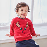 Girl Boys Turtleneck Winter Warm Christmas Velvet Padded Sweater
