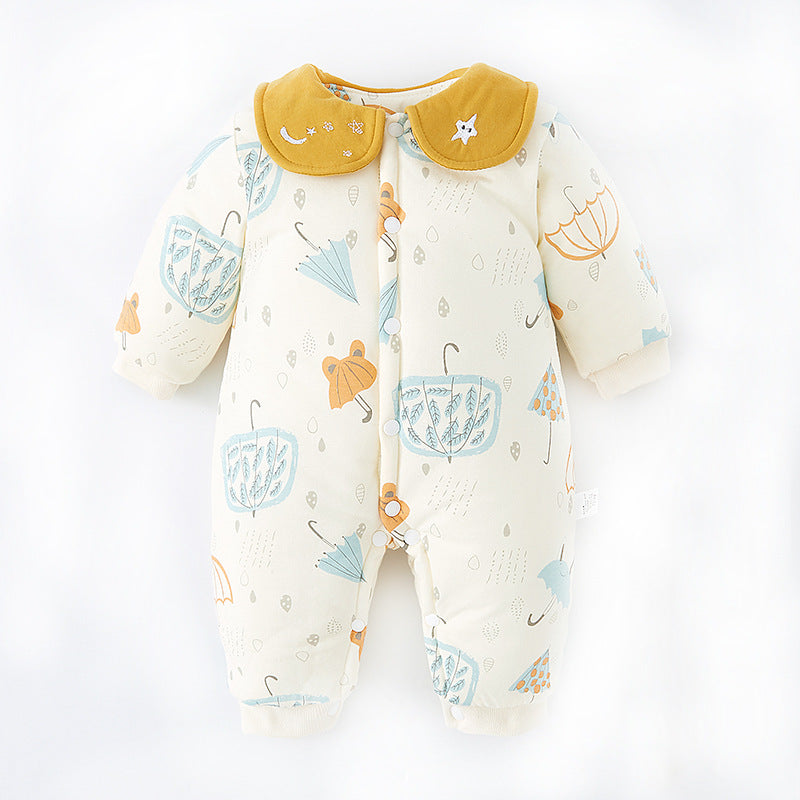 Baby One-piece Autumn Winter Suit Thickened Climbing Rompers