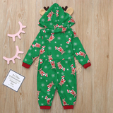 Family MatchingChristmas Pajamas Fashion Cute Hooded Jumpsuit Sleepwear