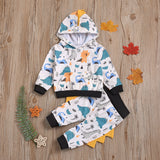 Baby Girl Boy Suits Dinosaur Prints Suits 2 Pcs Sets