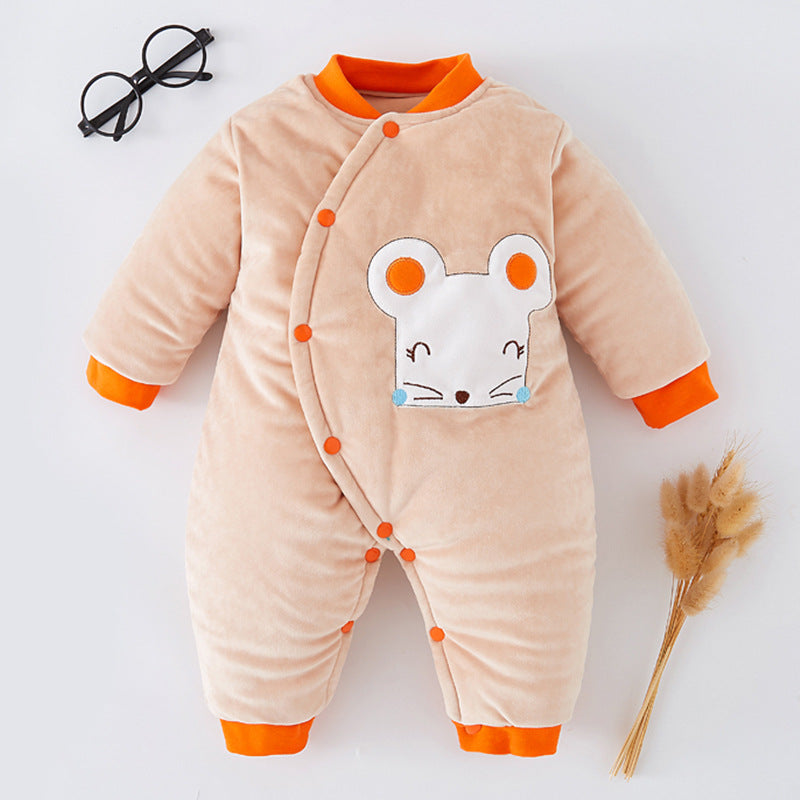 Baby One-piece Autumn Winter Suit Thickened Climbing Rompers