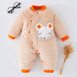 Baby One-piece Autumn Winter Suit Thickened Climbing Rompers