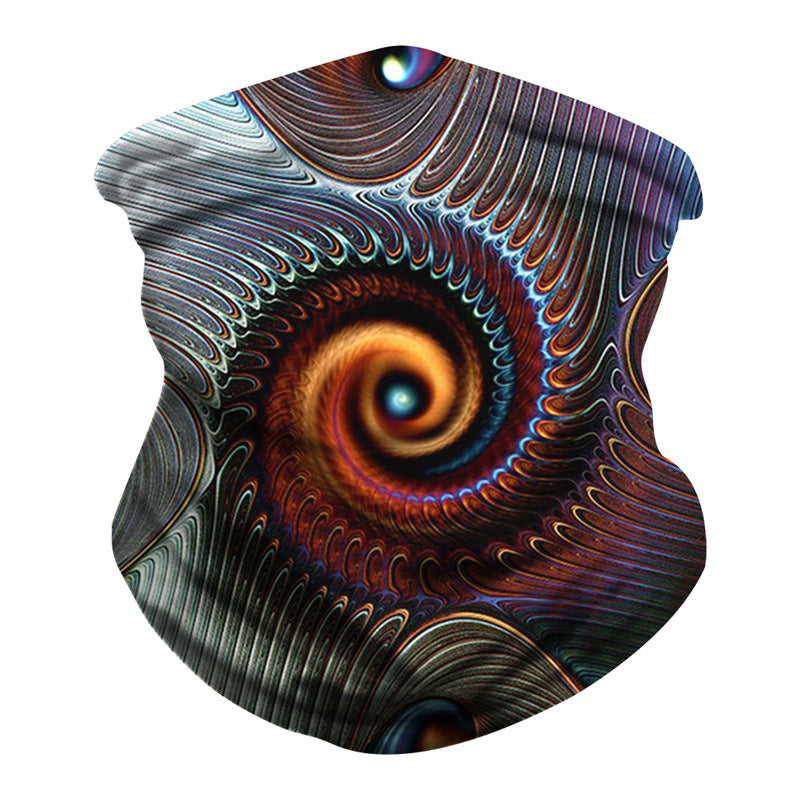Kid Magic Headscarf Personality Vortex Digital Printing Outdoor Mask