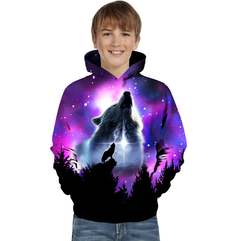 Kid Boy Girl 3D Printed Long Sleeves Casual Hoodie
