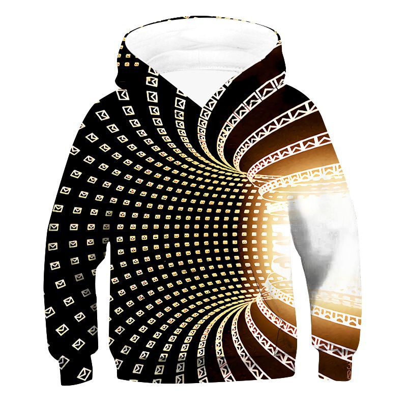 Kid Boy Girl Color Vortex Printing Hoodie