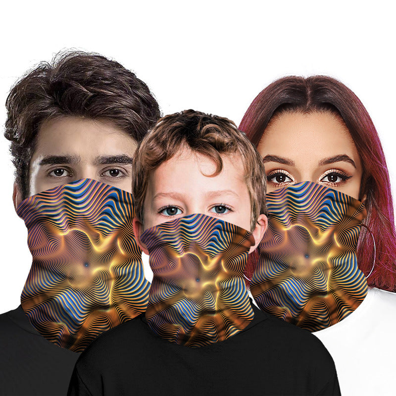 Kid Magic Headscarf Personality Vortex Digital Printing Outdoor Mask