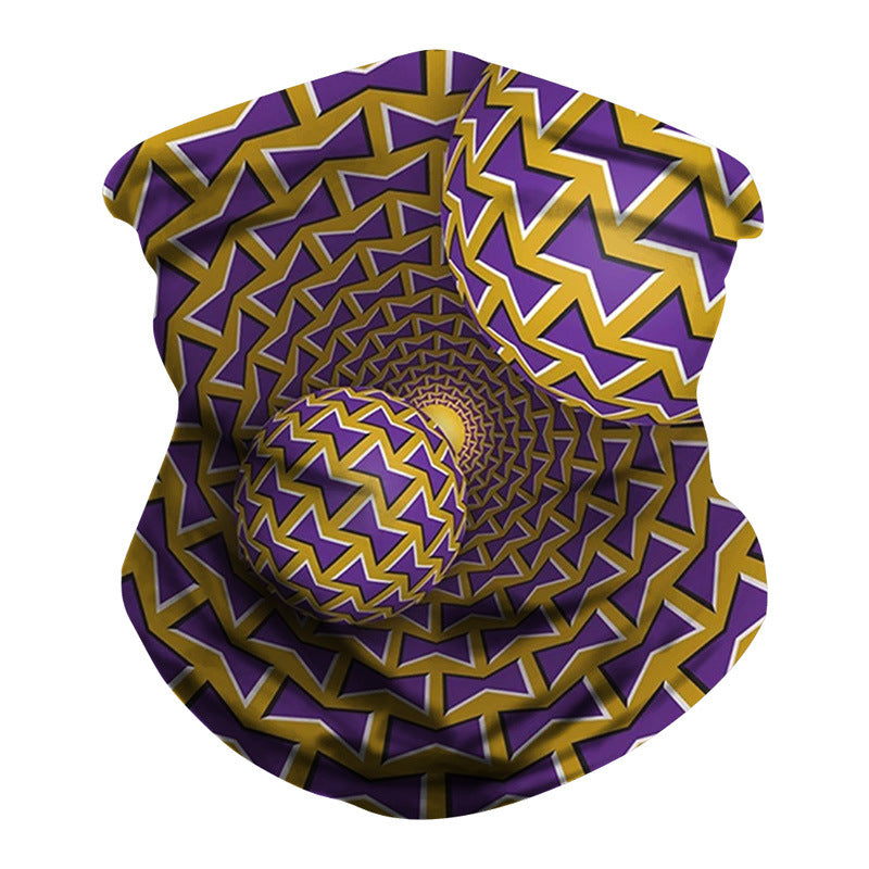 Kid Magic Headscarf Personality Vortex Digital Printing Outdoor Mask