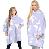Family Matching Hoodie Tie-dye Digital Print Winter Warm Shirts Tops
