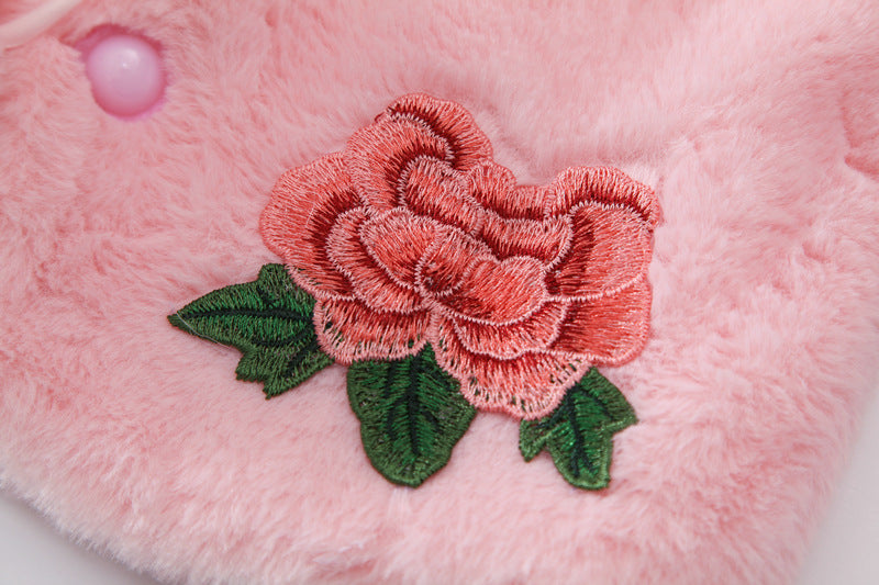 Baby Girl Autumn Winter Hair Cape Retro Flower Coats