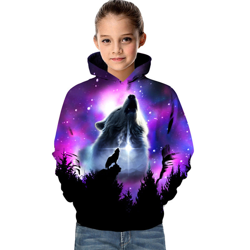 Kid Boy Girl 3D Printed Long Sleeves Casual Hoodie