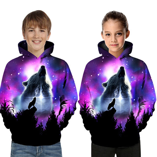 Kid Boy Girl 3D Printed Long Sleeves Casual Hoodie