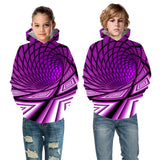 Kids Boy Girl Sports 3D Cartoon Whirlpool Hoodie