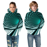 Kids Boy Girl Sports 3D Cartoon Whirlpool Hoodie
