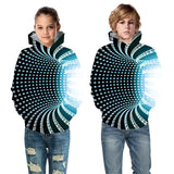 Kid Boy Girl Color Vortex Printing Hoodie