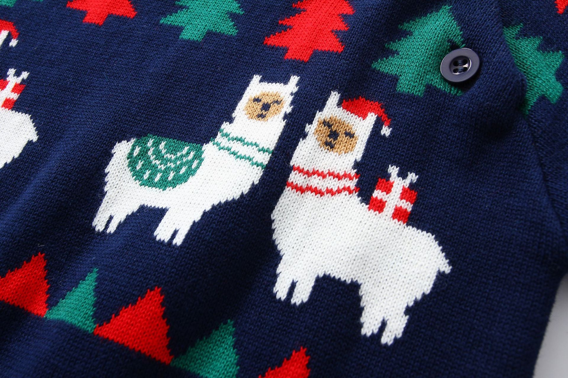 Kid Baby Boy Christmas Alpaca Soft Double Christmas Sweater