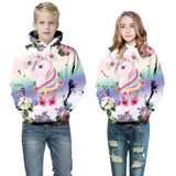 Kid Girl Boy 3D Printed Autumn and Winter Unicorn Hoodie